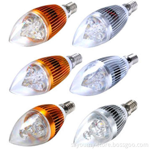 Fitting Dimmable 3/6/9/12W 85 to 265V AC Warm/Cold White LED Candle Bulb, E14/E27/E12 Base